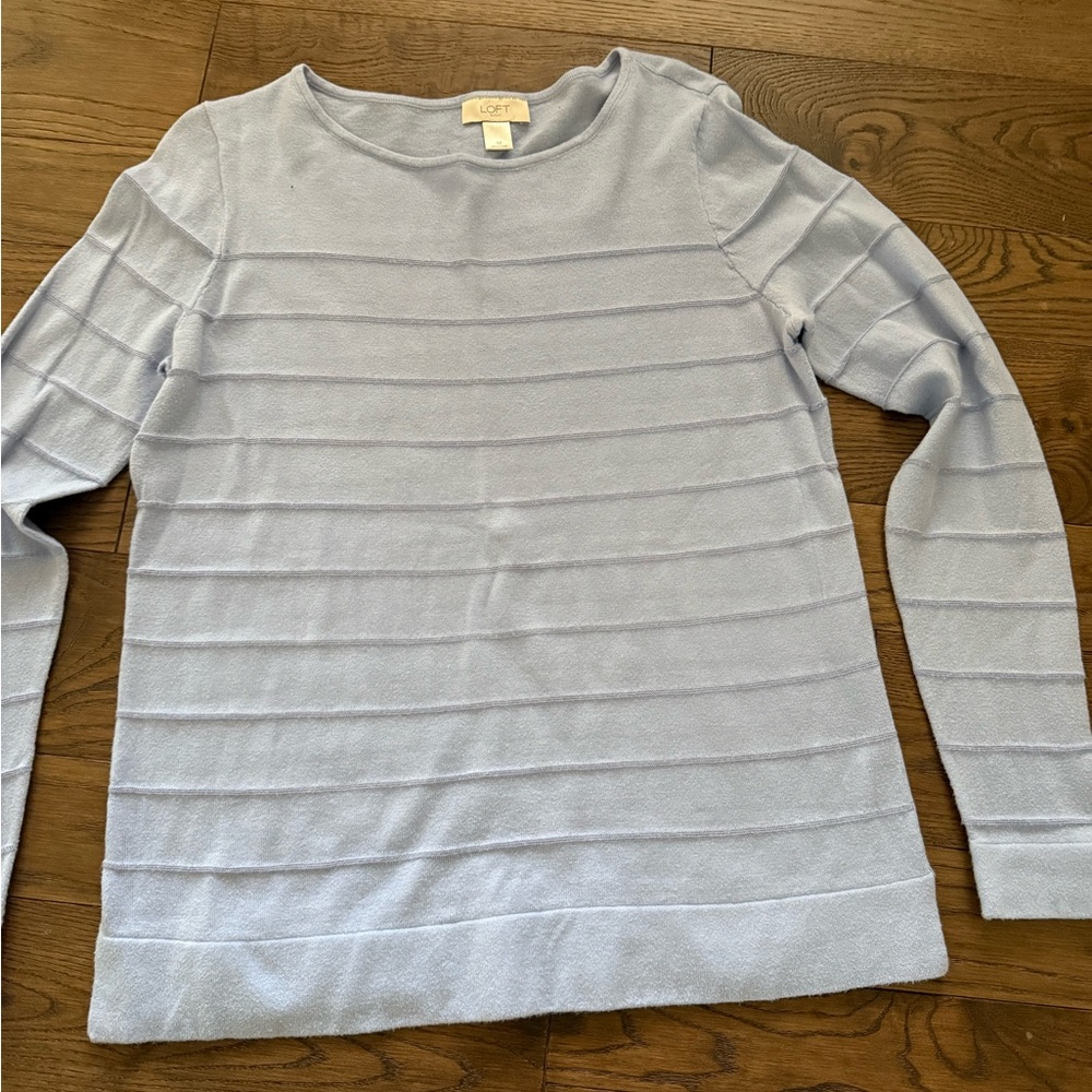 LOFT Soft Blue Lightweight Sweater